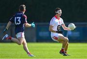 27 September 2020; Kevin Callaghan of St Brigid's in action against Luke Keating of Cuala during the Dublin County Senior 2 Football Championship Final match between Cuala and St Brigid's at Parnell Park in Dublin. Photo by Piaras Ó Mídheach/Sportsfile