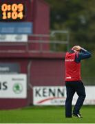 27 September 2020; St Thomas manager Kevin Lally reacts during the Galway County Senior Hurling Championship Semi-Final match between St Thomas and Cappataggle at Kenny Park in Athenry, Galway. Photo by Harry Murphy/Sportsfile
