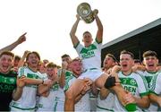 27 September 2020; Ballyhale Shamrocks captain Richie Reid is lifted up by his team-mates following their side's victory during the Kilkenny County Senior Hurling Championship Final match between Ballyhale Shamrocks and Dicksboro at UPMC Nowlan Park in Kilkenny. Photo by Seb Daly/Sportsfile