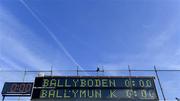 27 September 2020; A general view of the scoreboard before the Dublin County Senior 1 Football Championship Final match between Ballyboden St Enda's and Ballymun Kickhams at Parnell Park in Dublin. Photo by Piaras Ó Mídheach/Sportsfile