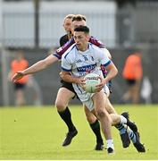 27 September 2020; Ronan O'Toole of St Loman's Mullingar in action against Dean McNicholas of Tyrrelspass during the Westmeath County Senior Football Championship Final match between Tyrrelspass and St Loman's Mullingar at TEG Cusack Park in Mullingar, Westmeath. Photo by Ramsey Cardy/Sportsfile
