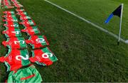 27 September 2020; Ballymun Kickhams jerseys on the sideline before the Dublin County Senior 1 Football Championship Final match between Ballyboden St Enda's and Ballymun Kickhams at Parnell Park in Dublin. Photo by Piaras Ó Mídheach/Sportsfile