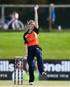 27 September 2020; Hannah Little of Scorchers bowls during the Women's Super Series match between Scorchers and Typhoons at Malahide Cricket Club in Dublin. Photo by Sam Barnes/Sportsfile