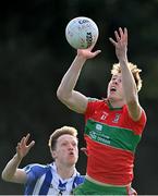 27 September 2020; Cameron McCormack of Ballymun Kickhams in action against Brian Bobbett of Ballyboden St Enda's during the Dublin County Senior 1 Football Championship Final match between Ballyboden St Enda's and Ballymun Kickhams at Parnell Park in Dublin. Photo by Piaras Ó Mídheach/Sportsfile