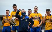 27 September 2020; Sixmilebridge head waterboy Ronan Keane celebrates following the Clare County Senior Hurling Championship Final match between O'Callaghan's Mills and Sixmilebridge at Cusack Park in Ennis, Clare. Photo by David Fitzgerald/Sportsfile