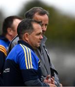27 September 2020; Sixmilebridge coach Davy Fitzgerald with manager Tim Crowe during the Clare County Senior Hurling Championship Final match between O'Callaghan's Mills and Sixmilebridge at Cusack Park in Ennis, Clare. Photo by David Fitzgerald/Sportsfile