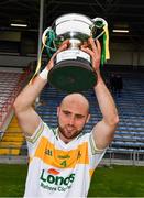 27 September 2020; The Clonmel Commercials captain Jamie Peters with the O'Dwyer Cup after the Tipperary County Senior Football Championship Final match between Clonmel Commercials and Loughmore-Castleiney at Semple Stadium in Thurles, Tipperary. Photo by Ray McManus/Sportsfile