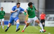 27 September 2020; Kit Elliott of Cork City in action against Shane McEleney of Finn Harps during the SSE Airtricity League Premier Division match between Finn Harps and Cork City at Finn Park in Ballybofey, Donegal. Photo by Eóin Noonan/Sportsfile