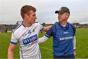 27 September 2020; St Loman's Mullingar captain John Heslin and manager Declan Kelly following the Westmeath County Senior Football Championship Final match between Tyrrelspass and St Loman's Mullingar at TEG Cusack Park in Mullingar, Westmeath. Photo by Ramsey Cardy/Sportsfile