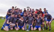 27 September 2020; Naomh Mairtin players celebrate with the Joe Ward Cup following the Louth County Senior Football Championship Final match between Naomh Mairtin and Ardee St Mary’s at Darver Louth Centre of Excellence in Louth. Photo by Ben McShane/Sportsfile