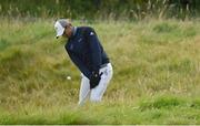 27 September 2020; Aaron Rai of England plays his third shot from the rough on the 18th green during day four of the Dubai Duty Free Irish Open Golf Championship at Galgorm Spa & Golf Resort in Ballymena, Antrim. Photo by Brendan Moran/Sportsfile