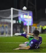 27 September 2020; Jack Byrne of Shamrock Rovers watches his shot to score his side's fourth goal during the SSE Airtricity League Premier Division match between Dundalk and Shamrock Rovers at Oriel Park in Dundalk, Louth. Photo by Ben McShane/Sportsfile