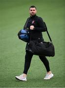 27 September 2020; Dundalk videographer Shane Taaffe arrives ahead of the SSE Airtricity League Premier Division match between Dundalk and Shamrock Rovers at Oriel Park in Dundalk, Louth. Photo by Stephen McCarthy/Sportsfile