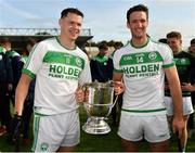 27 September 2020; TJ Reid, left, and Colin Fennelly of Ballyhale Shamrocks following the Kilkenny County Senior Hurling Championship Final match between Ballyhale Shamrocks and Dicksboro at UPMC Nowlan Park in Kilkenny. Photo by Seb Daly/Sportsfile