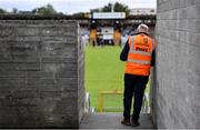 27 September 2020; A TEG Cusack Park match steward during the Westmeath County Senior Football Championship Final match between Tyrrelspass and St Loman's Mullingar at TEG Cusack Park in Mullingar, Westmeath. Photo by Ramsey Cardy/Sportsfile