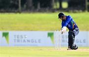 28 September 2020; Will Smale of North West Warriors plays a shot during the Test Triangle Inter-Provincial Series 50 over match between Leinster Lightning and North-West Warriors at Malahide Cricket in Dublin. Photo by Sam Barnes/Sportsfile