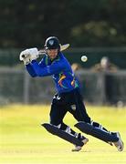 28 September 2020; Ross Allen of North West Warriors plays a shot during the Test Triangle Inter-Provincial Series 50 over match between Leinster Lightning and North-West Warriors at Malahide Cricket in Dublin. Photo by Sam Barnes/Sportsfile