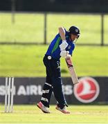 28 September 2020; Graham Hume of North West Warriors plays a shot during the Test Triangle Inter-Provincial Series 50 over match between Leinster Lightning and North-West Warriors at Malahide Cricket in Dublin. Photo by Sam Barnes/Sportsfile