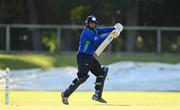 28 September 2020; Varun Chopra of North West Warriors plays a shot during the Test Triangle Inter-Provincial Series 50 over match between Leinster Lightning and North-West Warriors at Malahide Cricket in Dublin. Photo by Sam Barnes/Sportsfile