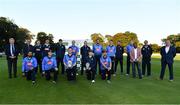 28 September 2020; The Leinster team pictured with IP50 and IP20 trophies and sponsors following the Test Triangle Inter-Provincial Series 50 over match between Leinster Lightning and North-West Warriors at Malahide Cricket in Dublin. Photo by Sam Barnes/Sportsfile