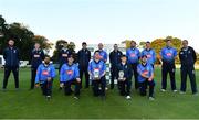 28 September 2020; The Leinster team pictured with IP50 and IP20 trophies following the Test Triangle Inter-Provincial Series 50 over match between Leinster Lightning and North-West Warriors at Malahide Cricket in Dublin. Photo by Sam Barnes/Sportsfile