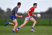 27 September 2020; Karl Faulkner of Ardee St Mary's and Conor Morgan of Naomh Mairtin during the Louth County Senior Football Championship Final match between Naomh Mairtin and Ardee St Mary’s at Darver Louth Centre of Excellence in Louth. Photo by Ben McShane/Sportsfile
