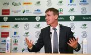 29 September 2020; Republic of Ireland manager Stephen Kenny during his squad announcement press conference at FAI Headquarters in Abbotstown, Dublin. Photo by Stephen McCarthy/Sportsfile