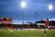 29 September 2020; Jake Dunwoody of Derry City warms up prior to the SSE Airtricity League Premier Division match between Sligo Rovers and Derry City at The Showgrounds in Sligo. Photo by Stephen McCarthy/Sportsfile