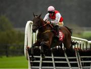 30 September 2020; Young Ted, with Sean Flanagan up, jumps the last on their way to winning the Kaizen Brand Evolution Maiden Hurdle at Punchestown Racecourse in Kildare. Photo by Seb Daly/Sportsfile