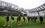 30 September 2020; Dundalk players during a training session at the Aviva Stadium in Dublin. Photo by Stephen McCarthy/Sportsfile