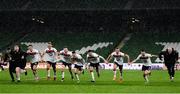 1 October 2020; Dundalk players and staff celebrate following the UEFA Europa League Play-off match between Dundalk and Ki Klaksvik at the Aviva Stadium in Dublin. Photo by Stephen McCarthy/Sportsfile