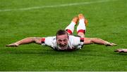 1 October 2020; John Mountney of Dundalk celebrates following the UEFA Europa League Play-off match between Dundalk and Ki Klaksvik at the Aviva Stadium in Dublin. Photo by Stephen McCarthy/Sportsfile