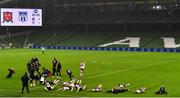 1 October 2020; Dundalk players and staff celebrate following the UEFA Europa League Play-off match between Dundalk and Ki Klaksvik at the Aviva Stadium in Dublin. Photo by Ben McShane/Sportsfile