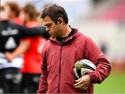 3 October 2020; Munster head coach Johann van Graan ahead of the Guinness PRO14 match between Scarlets and Munster at Parc y Scarlets in Llanelli, Wales. Photo by Ben Evans/Sportsfile