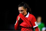 3 October 2020; Jess Ziu of Shelbourne following her side's defeat during the FAI Women's Senior Cup Quarter-Final match between Peamount United and Shelbourne at PRL Park in Greenogue, Dublin. Photo by Seb Daly/Sportsfile