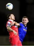 3 October 2020; Mark Byrne of Shelbourne in action against Conor Levingston of Bohemians during the SSE Airtricity League Premier Division match between Shelbourne and Bohemians at Tolka Park in Dublin. Photo by Stephen McCarthy/Sportsfile
