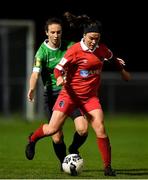 3 October 2020; Ciara Grant of Shelbourne in action against Karen Duggan of Peamount United during the FAI Women's Senior Cup Quarter-Final match between Peamount United and Shelbourne at PRL Park in Greenogue, Dublin. Photo by Seb Daly/Sportsfile