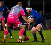 2 October 2020; Michael Bent of Leinster in action against Brok Harris of Dragons during the Guinness PRO14 match between Leinster and Dragons at the RDS Arena in Dublin. Photo by Brendan Moran/Sportsfile