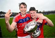 4 October 2020; Conor Cooney, left, and Oisin Flannery of St Thomas' celebrate following the Galway County Senior Hurling Championship Final match between Turloughmore and St Thomas at Kenny Park in Athenry, Galway. Photo by David Fitzgerald/Sportsfile