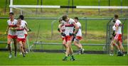 4 October 2020; Evan Sheridan of Gaeil Colmcille, centre, and his team-mates react after conceding a last minute goal to lose the Meath County Senior Football Championship Final match between Ratoath and Gaeil Colmcille at Páirc Táilteann in Navan, Meath. Photo by Brendan Moran/Sportsfile