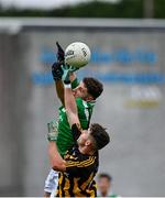 4 October 2020; Neil Breathnach of Moycullen in action against James Foley of Mountbellew-Moylough during the Galway County Senior Football Championship Final match between Moycullen and Mountbellew-Moylough at Pearse Stadium in Galway. Photo by Seb Daly/Sportsfile
