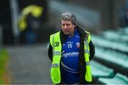 4 October 2020; Stadium steward Mick McDonagh, sporting a Tullamore jersey, on duty at the Offaly County Senior Football Championship Final match between Rhode and Tullamore at Bord na Móna O'Connor Park in Tullamore, Offaly. Photo by Piaras Ó Mídheach/Sportsfile