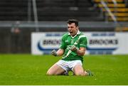 4 October 2020; Deasún Ó Conghaile of Moycullen celebrates at the final whistle following his side's victory during the Galway County Senior Football Championship Final match between Moycullen and Mountbellew-Moylough at Pearse Stadium in Galway. Photo by Seb Daly/Sportsfile