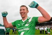 4 October 2020; Marc Ó Loideáin of Moycullen celebrates following his side's victory in the Galway County Senior Football Championship Final match between Moycullen and Mountbellew-Moylough at Pearse Stadium in Galway. Photo by Seb Daly/Sportsfile