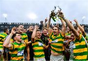 4 October 2020; Blackrock players, including Niall Cashman, centre, celebrate with the Sean Óg Murphy Cup following the Cork County Premier Senior Club Hurling Championship Final match between Glen Rovers and Blackrock at Páirc Ui Chaoimh in Cork. Photo by Sam Barnes/Sportsfile