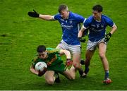 4 October 2020; Aaron Kellaghan of Rhode in action against Patrick Robilliard, and Ciarán Burns of Tullamore during the Offaly County Senior Football Championship Final match between Rhode and Tullamore at Bord na Móna O'Connor Park in Tullamore, Offaly. Photo by Piaras Ó Mídheach/Sportsfile