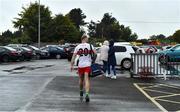 4 October 2020; Jordan Muldoon of Gaeil Colmcille makes his way to his car before heading home after the Meath County Senior Football Championship Final match between Ratoath and Gaeil Colmcille at Páirc Táilteann in Navan, Meath. Photo by Brendan Moran/Sportsfile