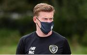 5 October 2020; James McClean arrives for an activation session prior to a Republic of Ireland training session at the Sport Ireland National Indoor Arena in Dublin.  Photo by Stephen McCarthy/Sportsfile