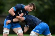 6 October 2020; Ryan Baird, left, and Rhys Ruddock during Leinster Rugby squad training at UCD in Dublin. Photo by Brendan Moran/Sportsfile