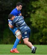 6 October 2020; James Ryan, left, and Thomas Clarkson during Leinster Rugby squad training at UCD in Dublin. Photo by Brendan Moran/Sportsfile